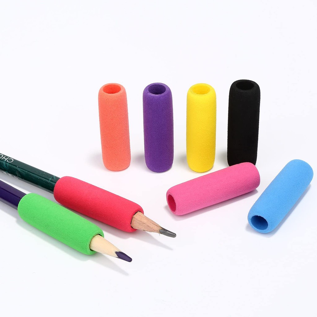 5Pcs Pencil Grips Writing Aid Soft Foam Pencil Grips Pen Holder Pencil