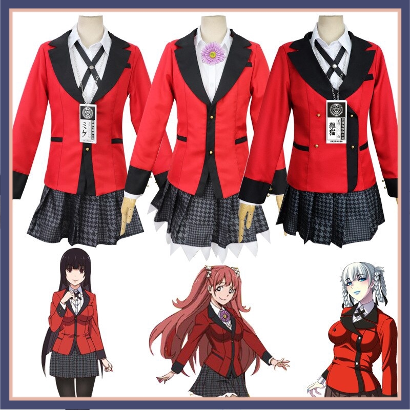 Plus Size Anime Kakegurui Cosplay Costume Jumpsuit Kakegurui Jabami