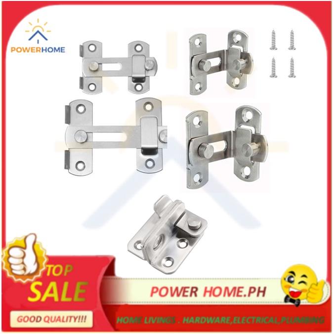 Door Latch Sliding Lock Hasp Safety Bolt Buckle Right Angle For Window
