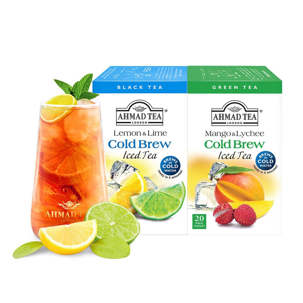 AHMAD TEA 【SelfOperated】Cold Bubble Lemon Black Tea+Mango Litchi