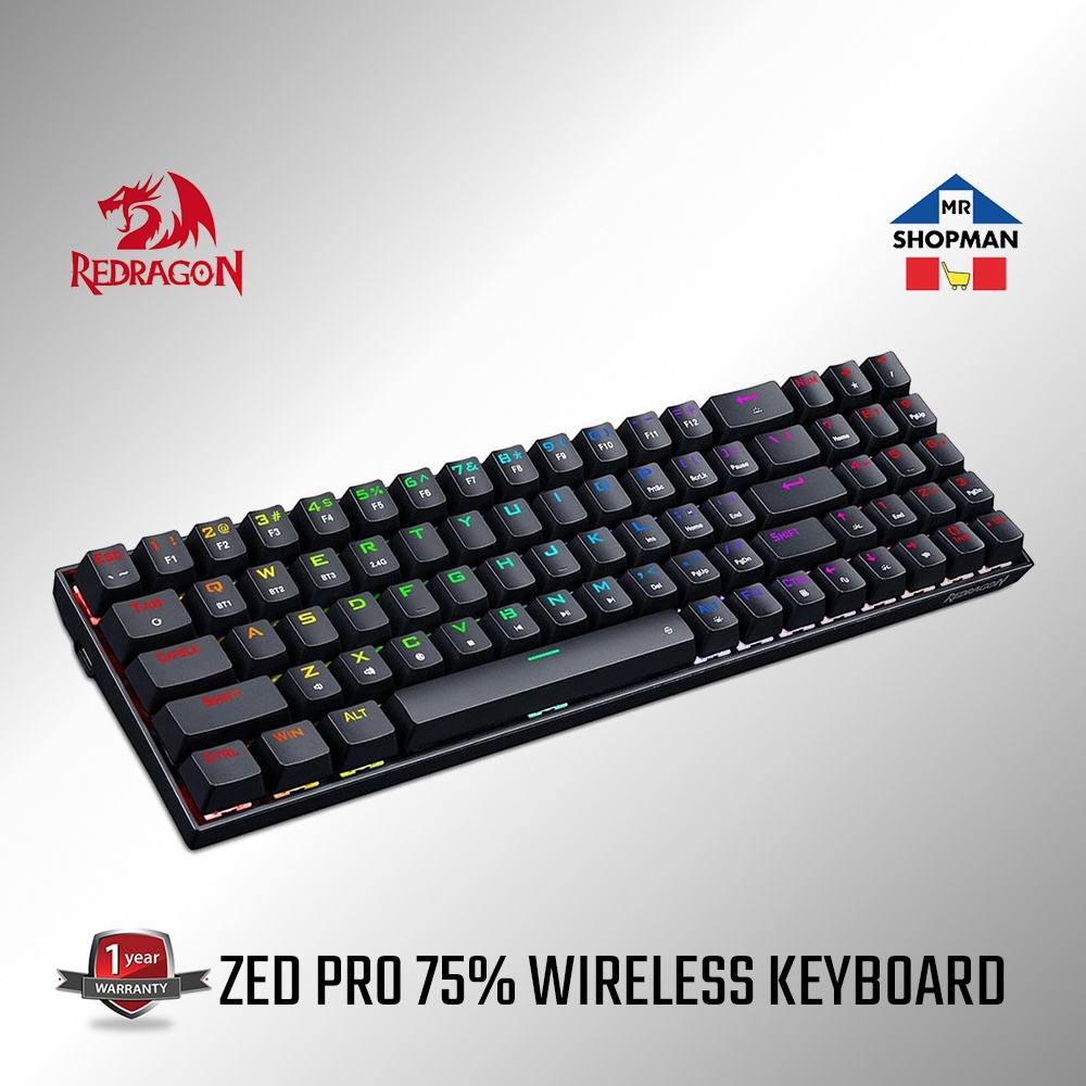 Redragon Zed Pro K627 P 75 Compact RGB Wireless Mechanical Gaming