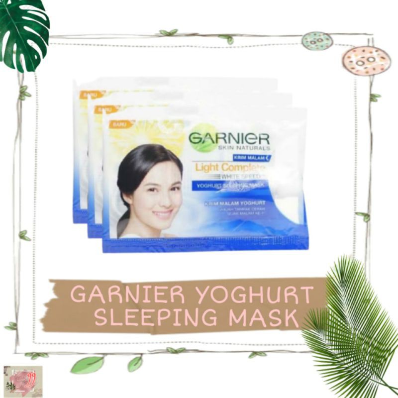 Garnier LIGHT COMPLETE YOGHURT SLEEPING MASK SACHET 7ML Shopee