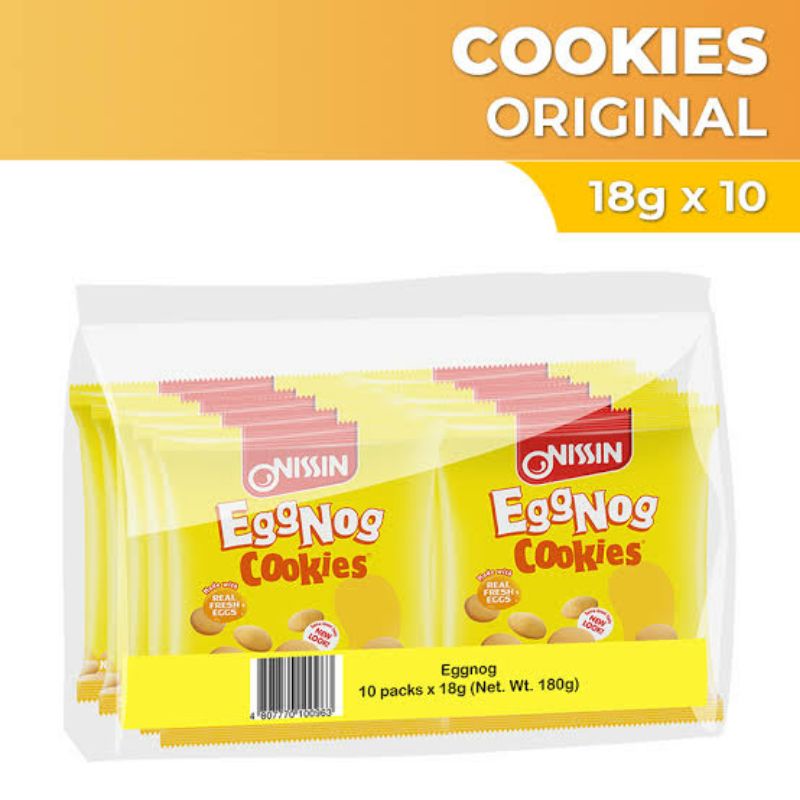 Nissin eggnog cookies 18gramX10pieces Shopee Philippines