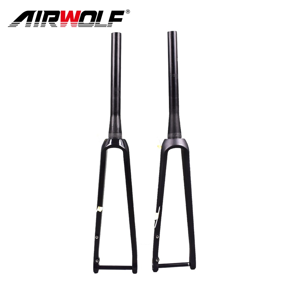 AIRWOLF Road Bike Fork Carbon 700C Thru Axle 100*12mm Matte or Glossy