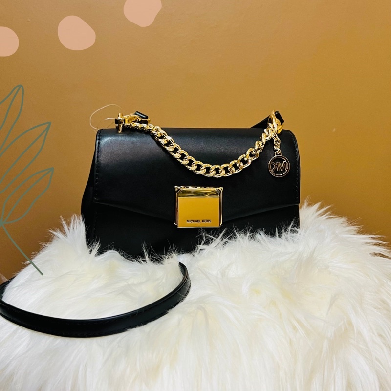 MK Lita Small Leather Crossbody bag, black Shopee Philippines