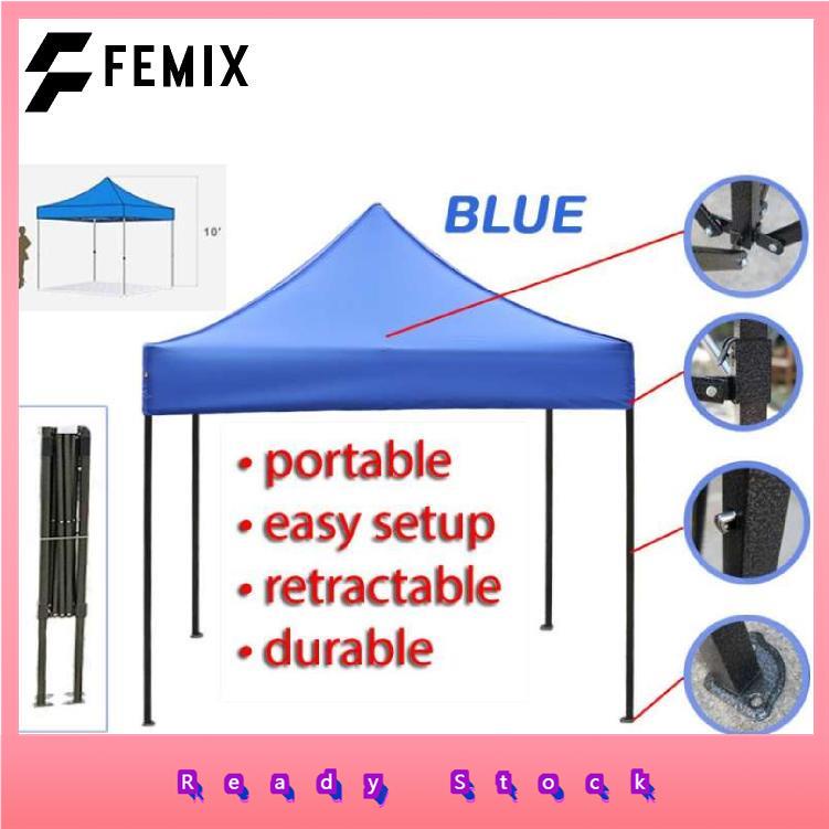 Chuy EsperanzaFEMIX 3x3 Tent Retractable Tent Complete Set Black Post