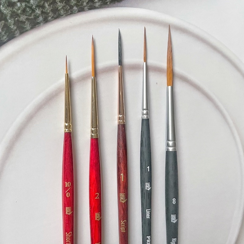 Princeton/Silver Brush Liner and Rigger Brushes for Detail Painting