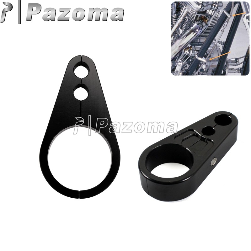 RjMOTO/ Aluminum 11/4" Dual Throttle Cable Clamp 1" Brake Clutch Wire