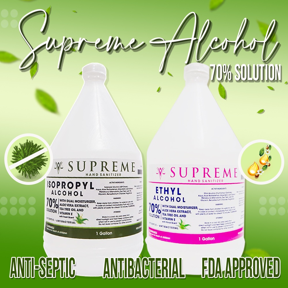 Supreme Alcohol Ethyl and Isopropyl Shopee Philippines