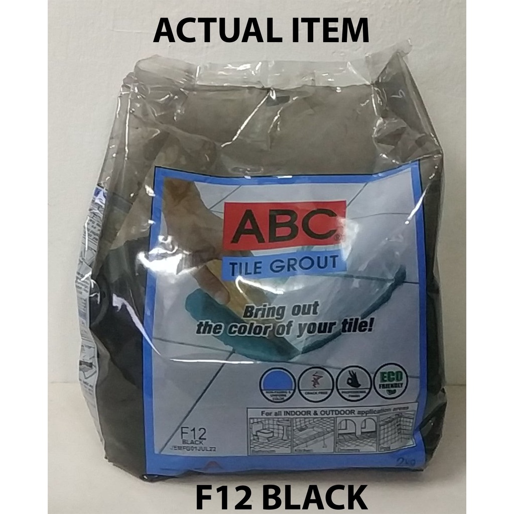 ABC TILE GROUT F12 BLACK ( 2 KILOS ) Shopee Philippines