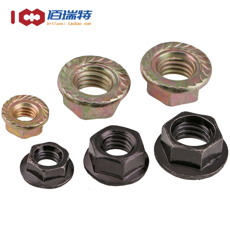 Flange nut 304 stainless steel hexagon anti slip nut lock nut tooth nut