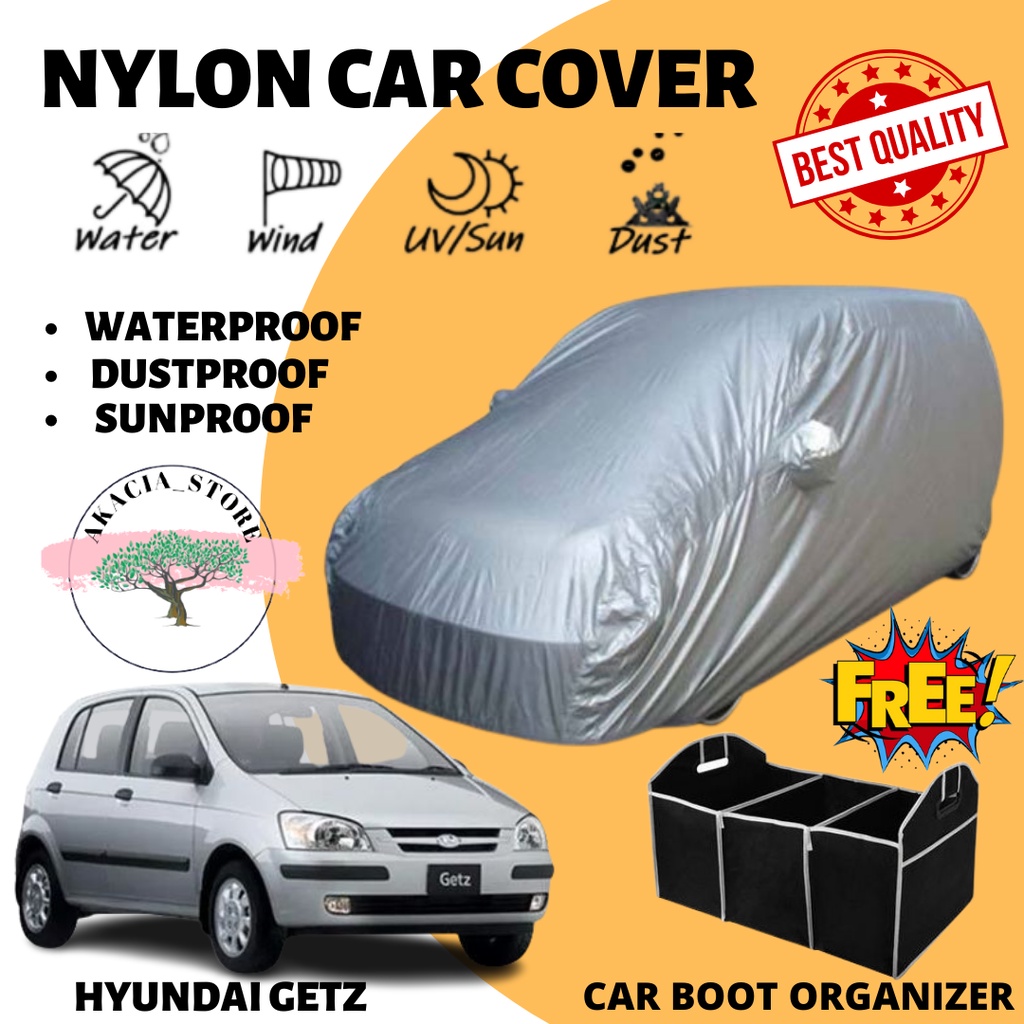 HYUNDAI GETZ CAR COVER NYLON WATERPROOF HIGH QUALITY WITH FREE
