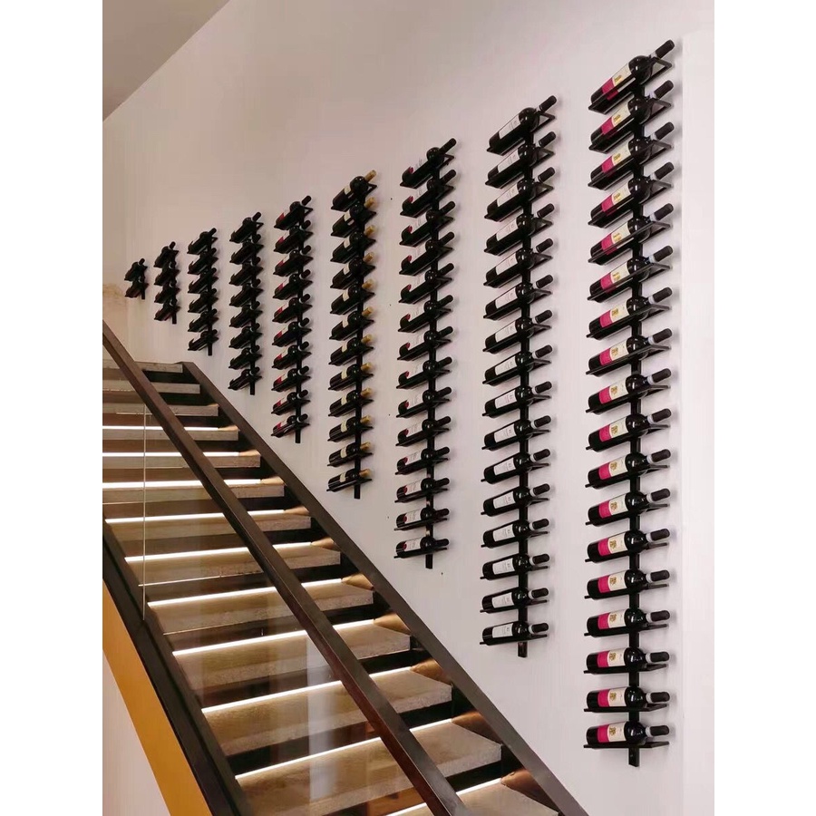Iron Wall Mounted Wine Holder Tilted/Straight Wine Rack Wine Champagne Bottle Display Stand k060