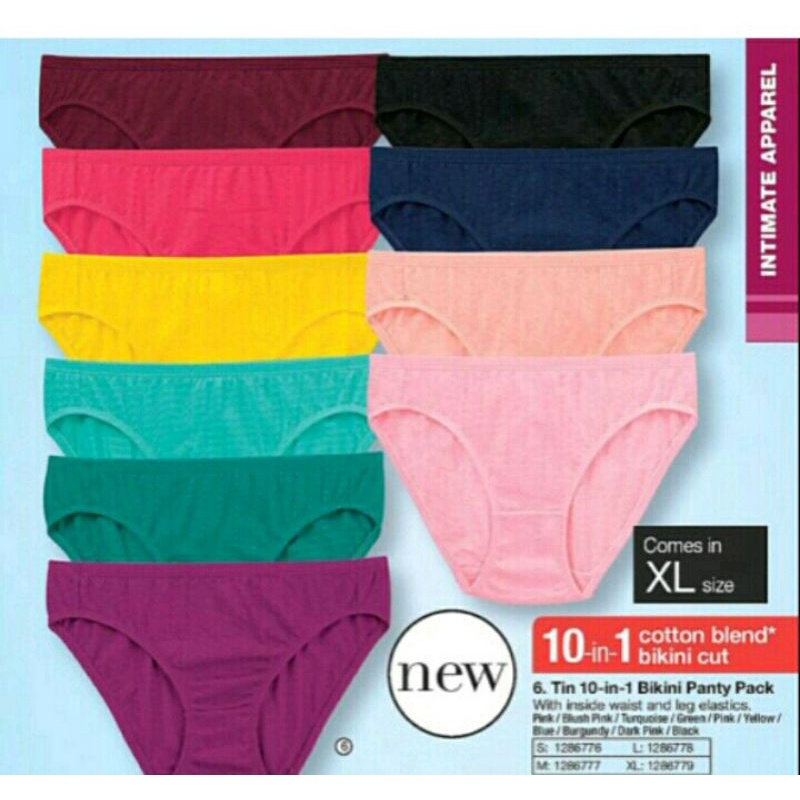 AVON Tin 10in1 Bikini Panty Pack Shopee Philippines