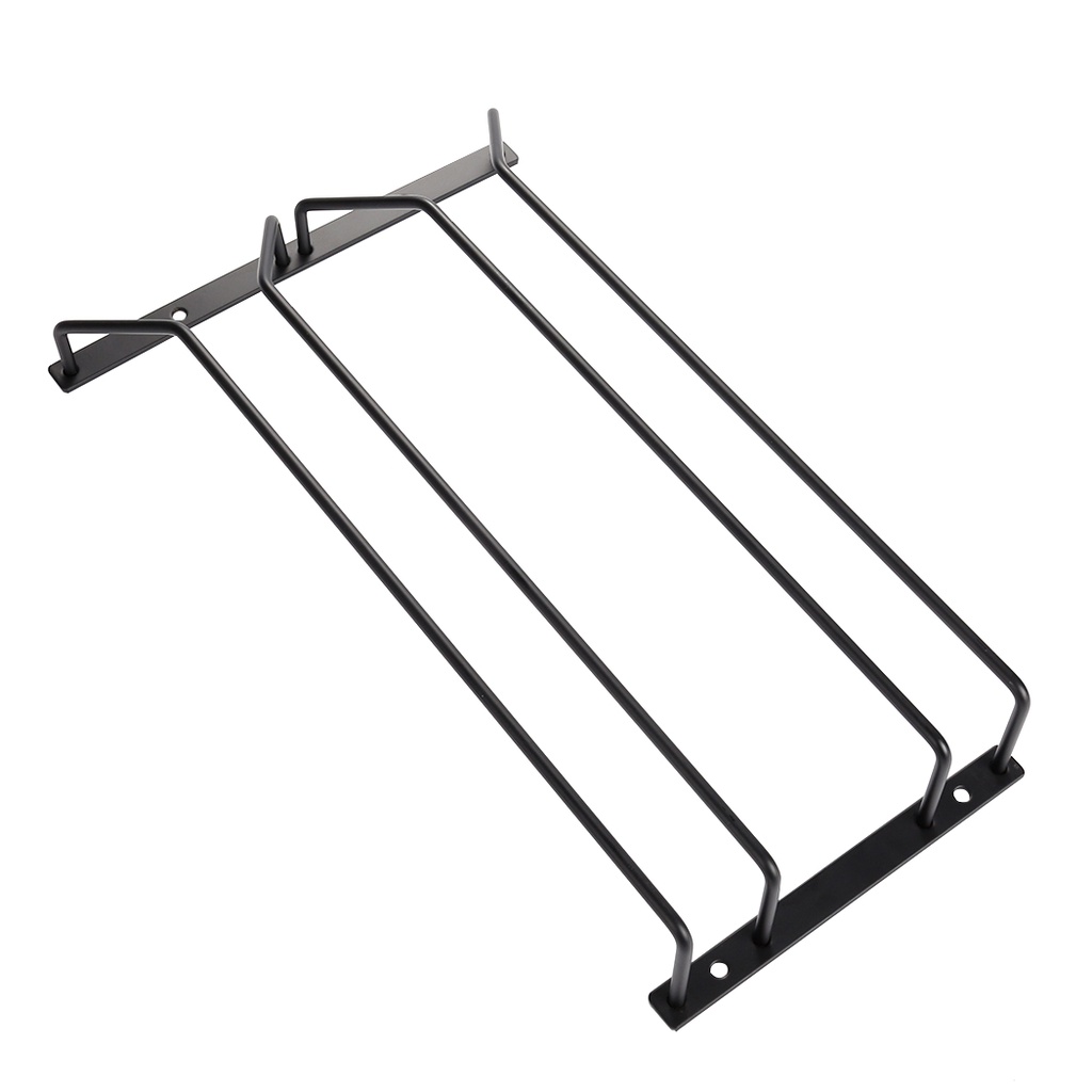 Black Wine Glass Rack, Under Wine Glass Holder, Stemware Rack