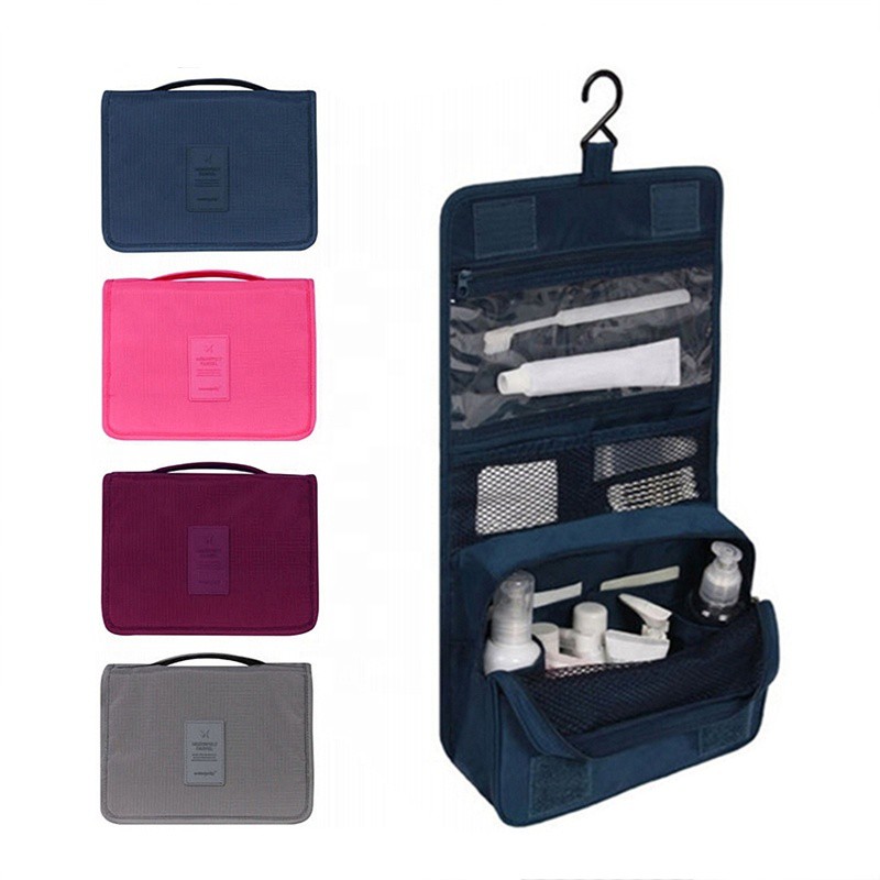 BS Travel Kit Organizer Bathroom Cosmetic Hanging Toiletry Bag Shopee