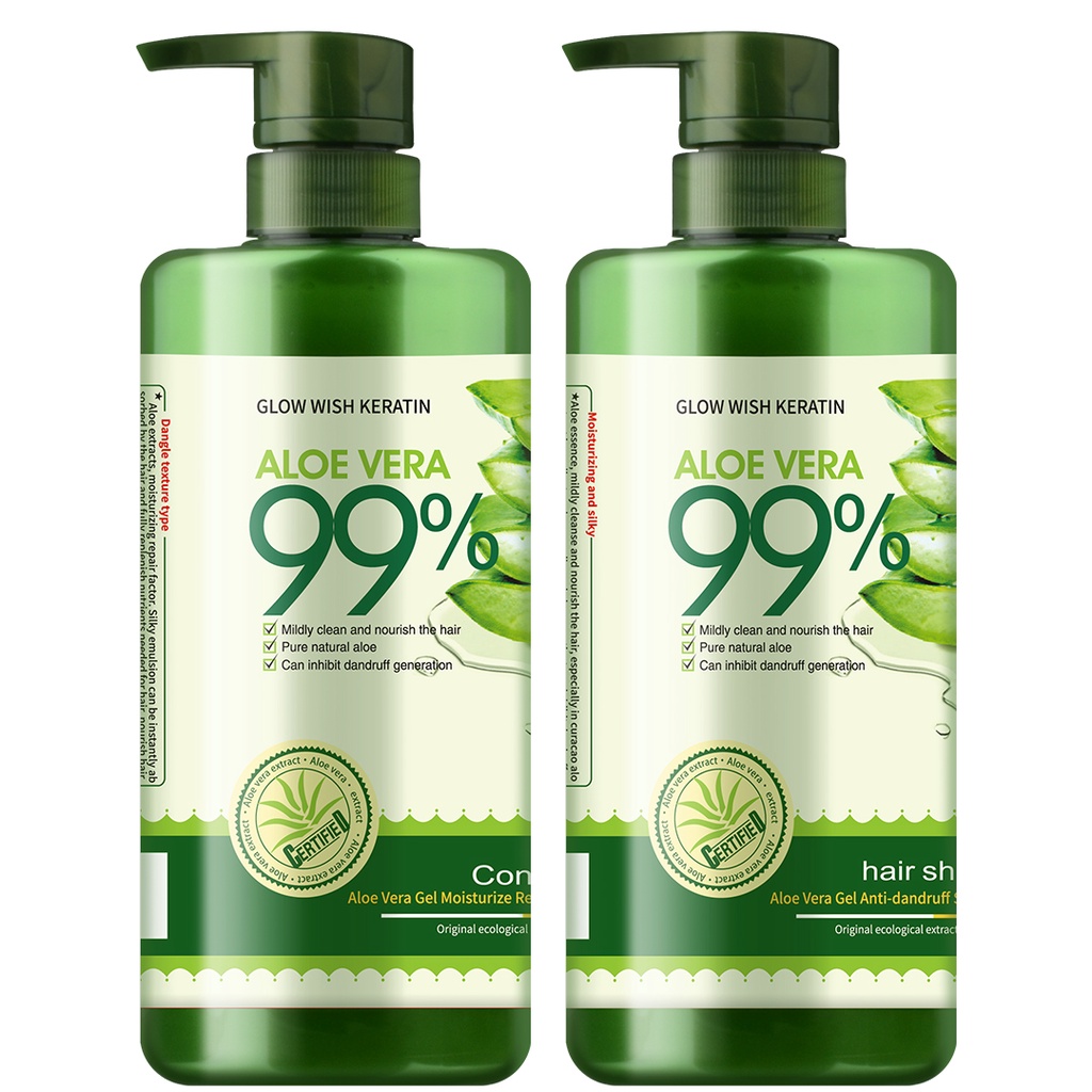 99 Aloe Vera Gel Hair Shampoo 800ml & Hair Conditioner 800ml Shopee