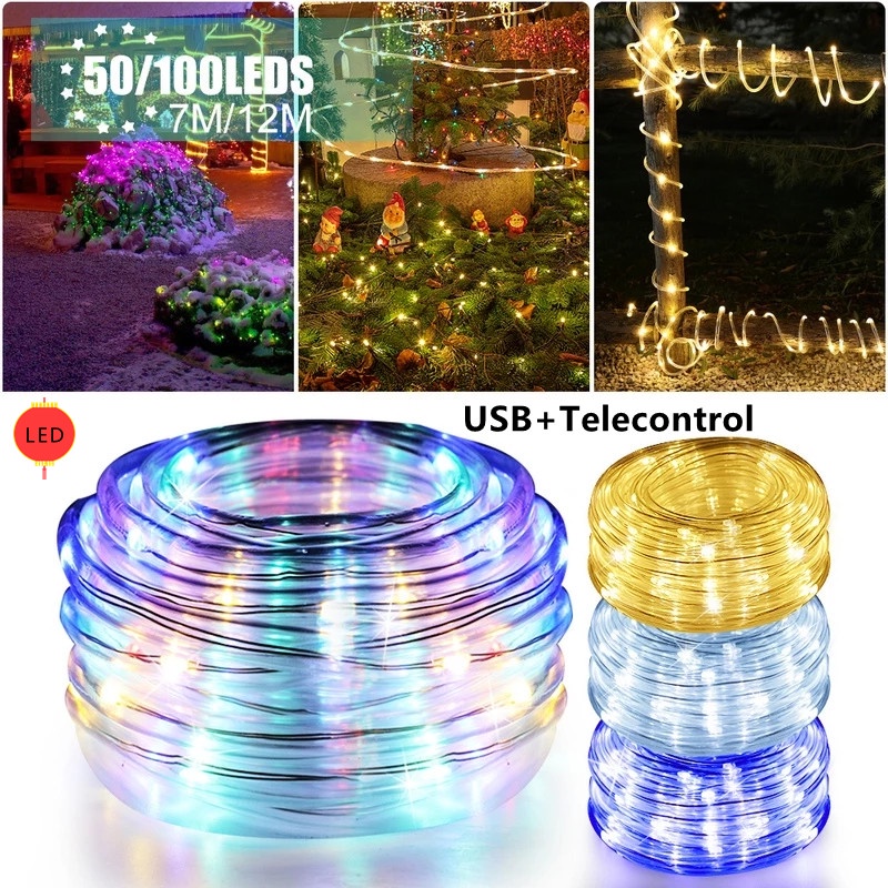 50/100/200/300 LEDs USB Waterproof RGB Remote Control Outdoor Christmas