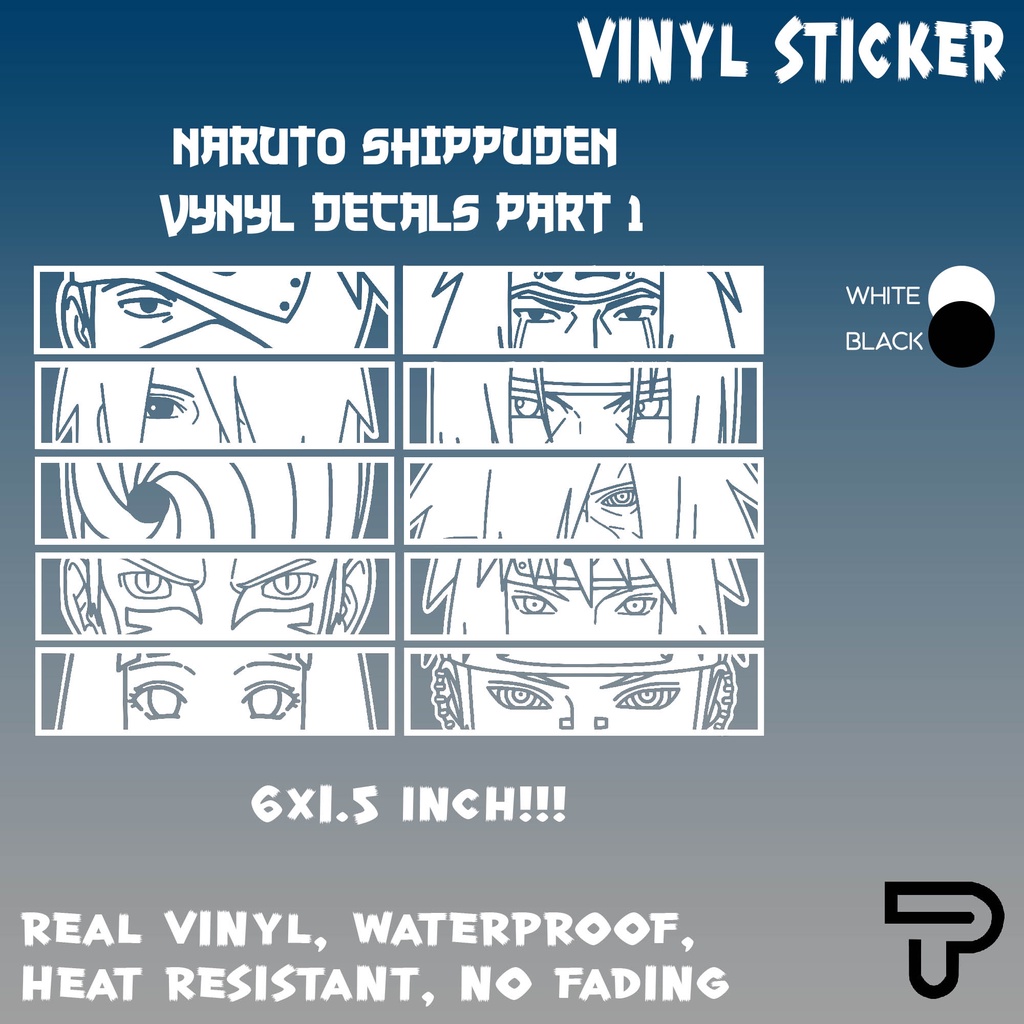 Anime Decals Vynil Stickers Eye Slap Naruto Boruto Sasuke