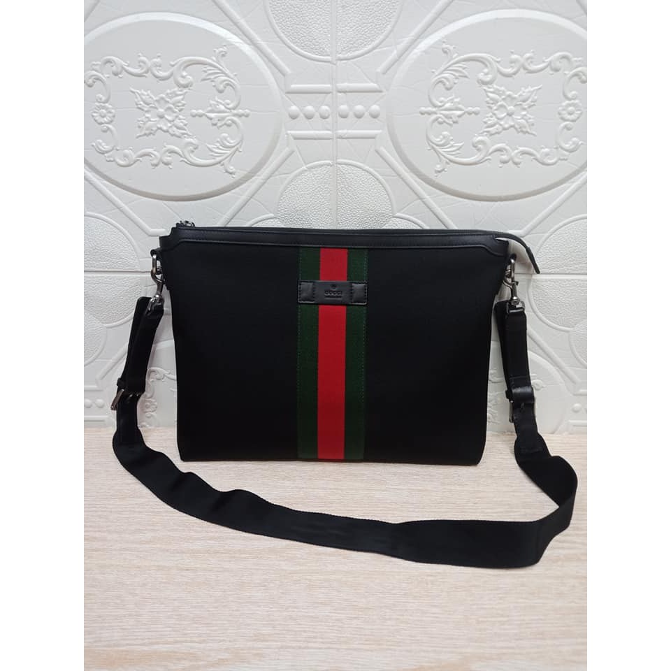 Original Quality Gucci Black Techno Canvas Messenger Bag Shopee