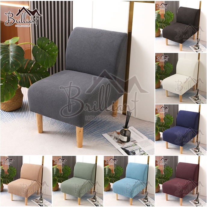 One seater Armless Small Size Single Sofa Bed Chair Cover One Seater