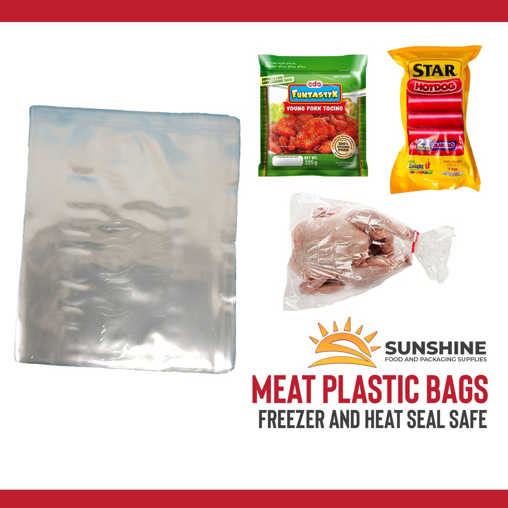 100pcs MEAT Plastic Bags Makapal and Heat Seal Safe PP Plastic Bags