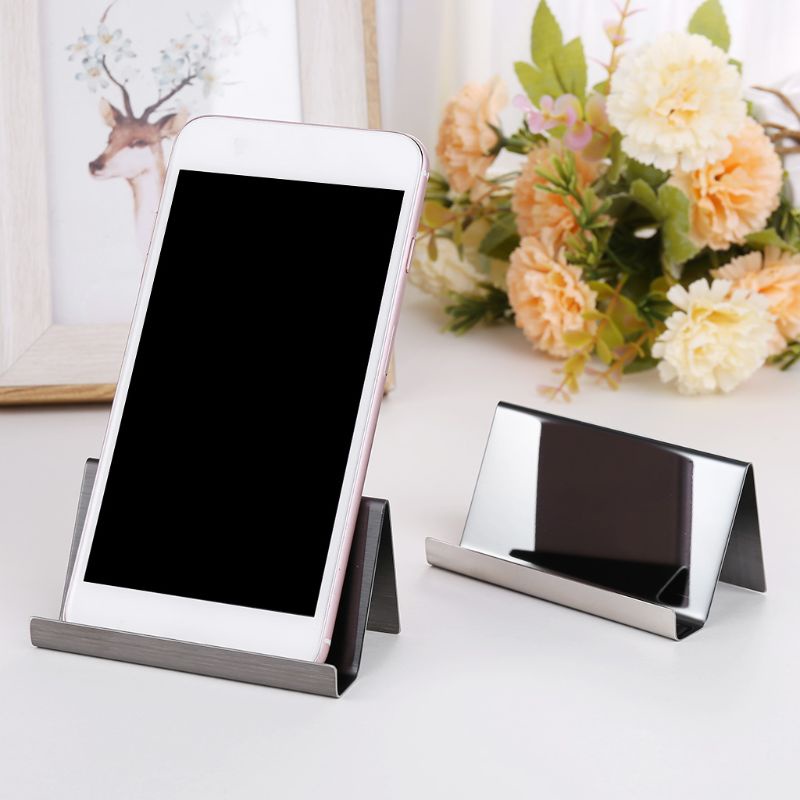 Stainless Steel Business Card Holder Desktop Card Display Rack
