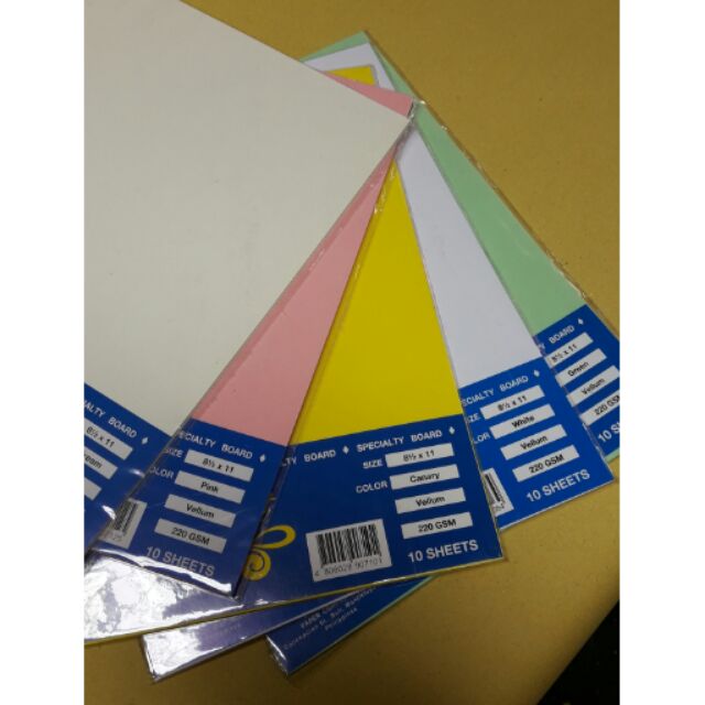 Vellum board 10 pieces 220 / 200 / 180 gsm Shopee Philippines