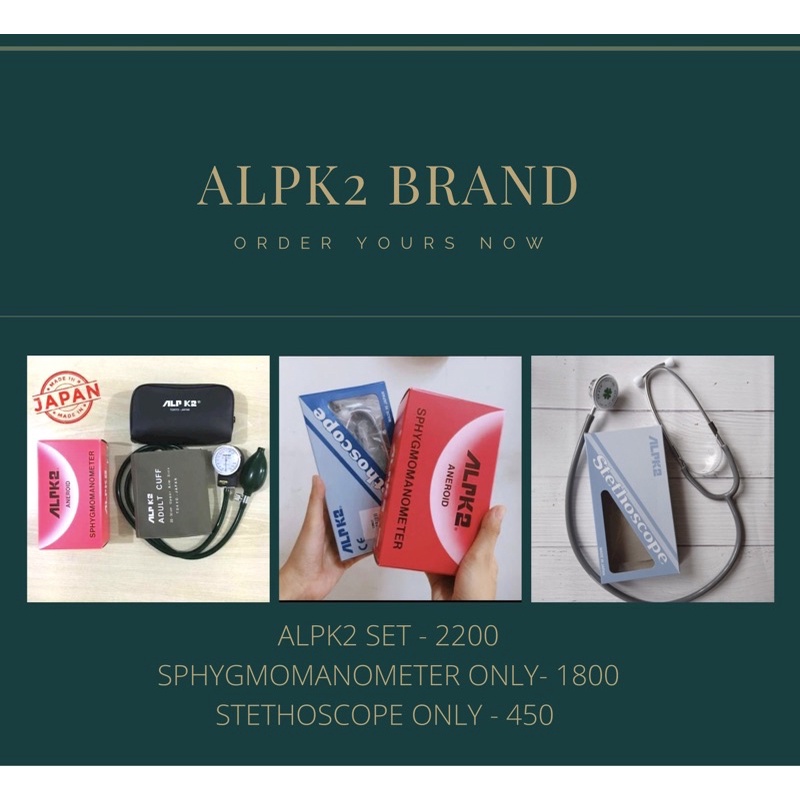 ALPK2 SPHYGMOMANOMETER+STETHOSCOPE Shopee Philippines