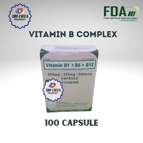 Vitamin B complex Forte (EURASIA) 100 Capsules Shopee Philippines
