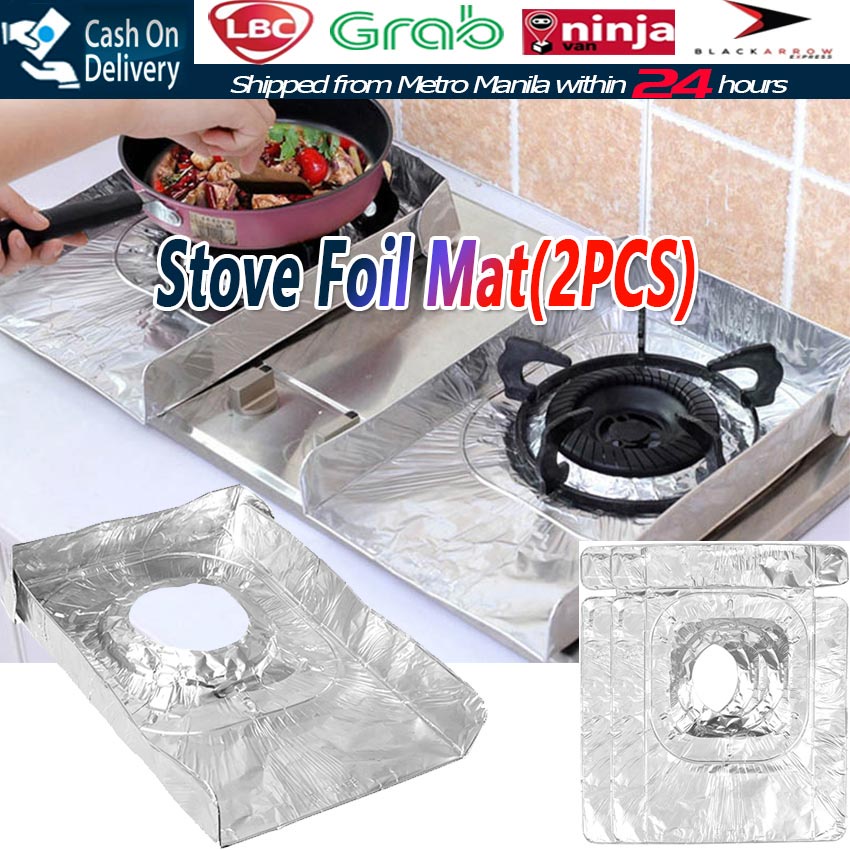 Reusable Gas Stove Burners Covers Aluminum Foil Surface Protection Mat