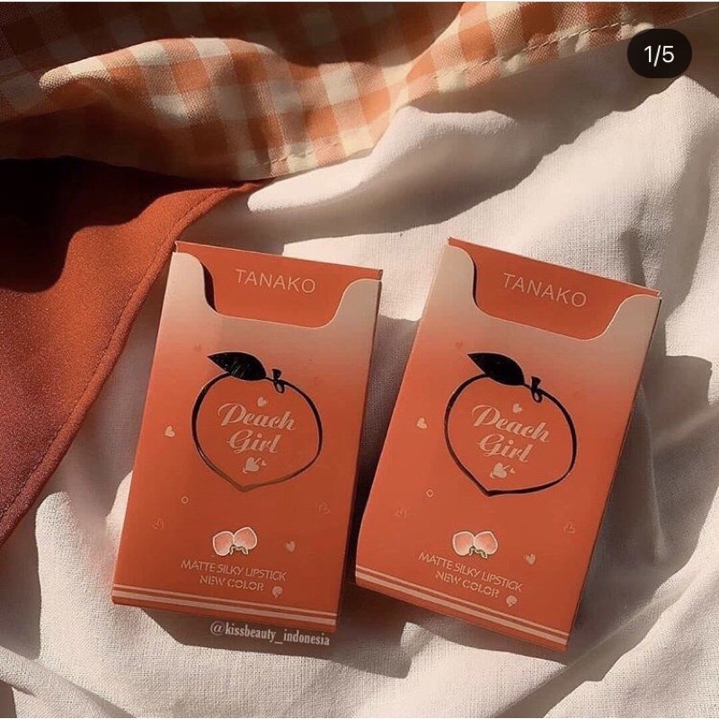 Thailand Original Tanako Peach Lipstick 4color Long Lasting Matte