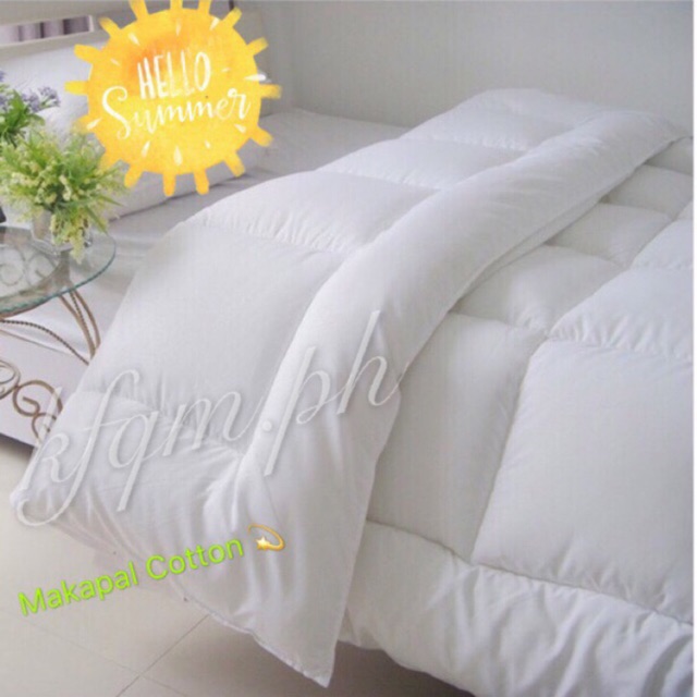 Plain White Bed Comforter Hotel Quality(Duvet Filler)&Bag Shopee