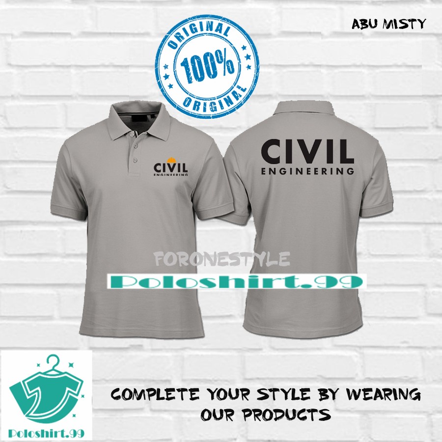 Poloshirt/civil ENGINEERING Professional Collar Shirt Men's CIVIL