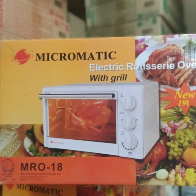 Micromatic electric Oven with Rotisserie (MRO18) 19L, please chat