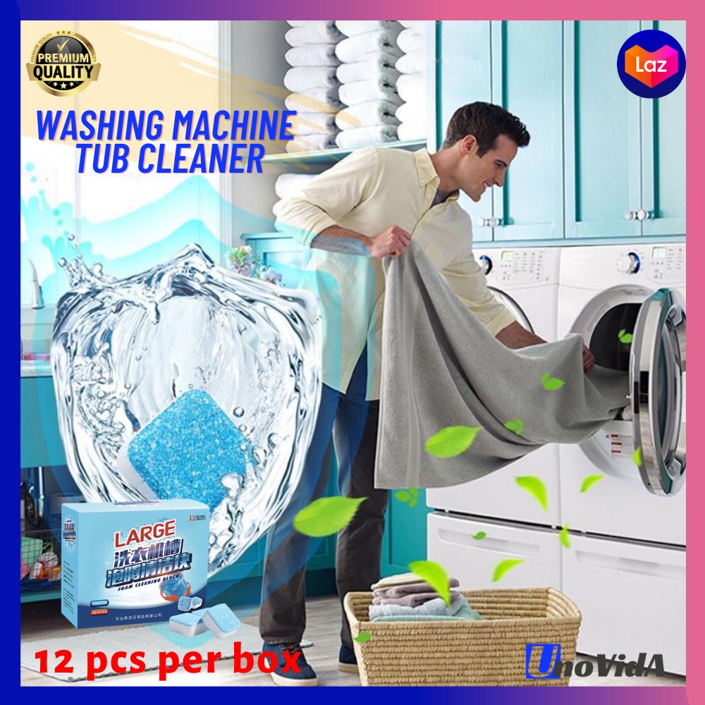 Unovida 12pcs/box Antibacterial Washing Machine Cleaner Tablet Japan Disinfectant Descaler