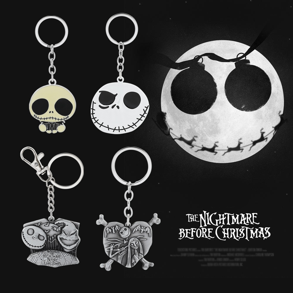 Movie Nightmare Before Christmas Jack Skellington Keychain Action