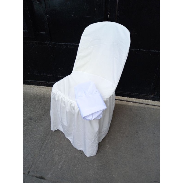 73pesos each only Monoblock Chair Cover (Promo 9.9 Sale) White Color