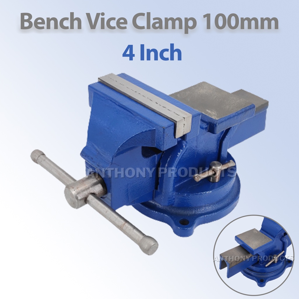 Bench Vice Clamp 100mm 360 Degree Swivel Vise Metal Milling Locking