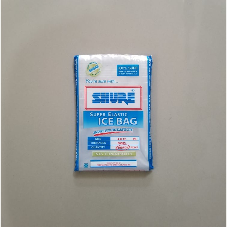 Ice Candy Bag Plastic Triple Hat Approx. 100 pcs 1x10 11/4x10