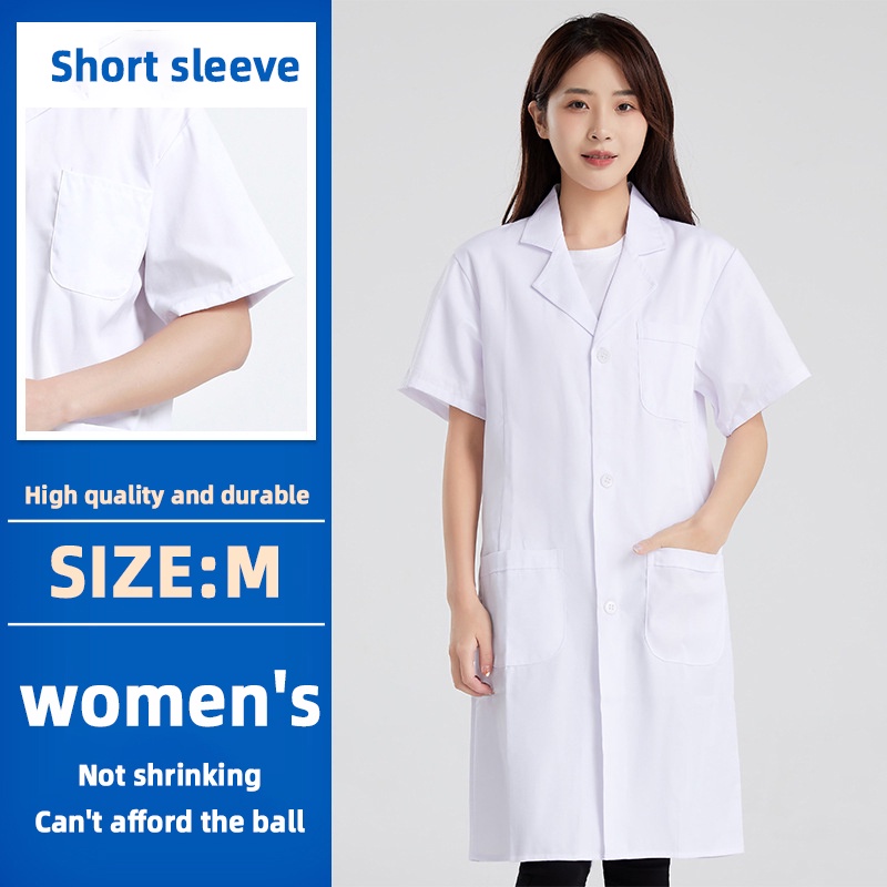 【No 1 in sales】Lab Gown Lab Coat Lab Gown For Students White Coat Lab