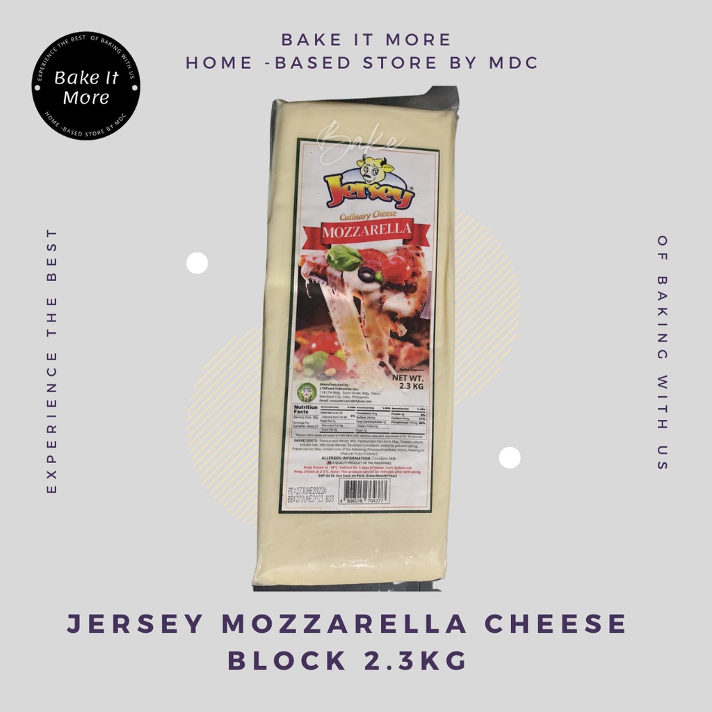 Jersey Mozzarella Cheese Block 2.3kg Shopee Philippines