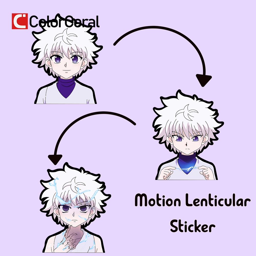 ColorCoral Killua 3D Motion Sticker Hunter X Hunter Car Decals Anime
