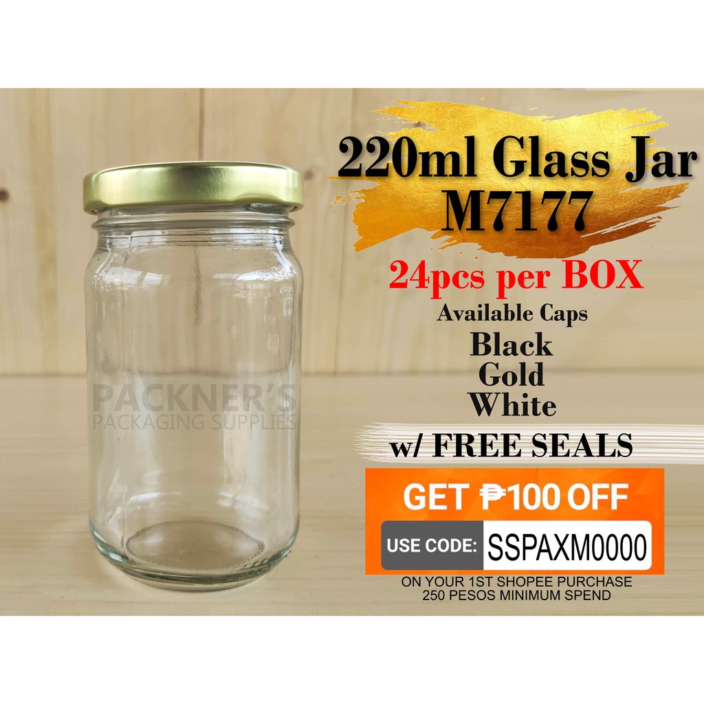 SALE 8oz 220ml Glass Jar M7177 24pcs Shopee Philippines