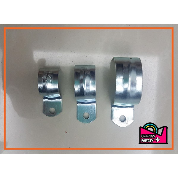 (PER PIECE) Conduit Clamp HD/ GI Clamp/ C Clamp Single for EMT IMC RSC GI and PVC pipe 1/2" to 2