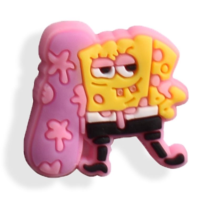 Cartoon SpongeBob Jibbitz Charm Crab Anime Jibits Crocs Snail Shoe