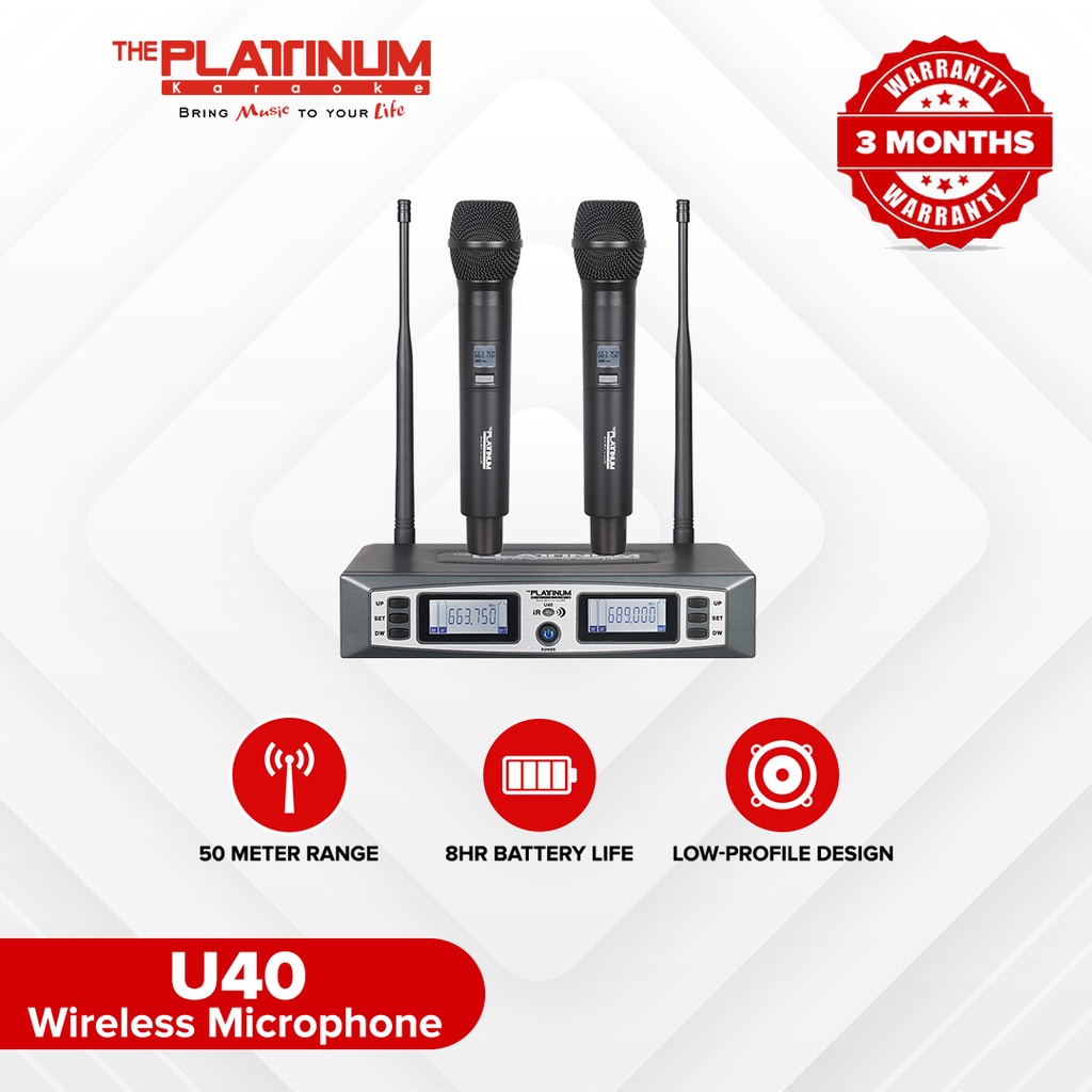 Platinum Karaoke U40 PTW 600U Wireless Microphone Shopee Philippines