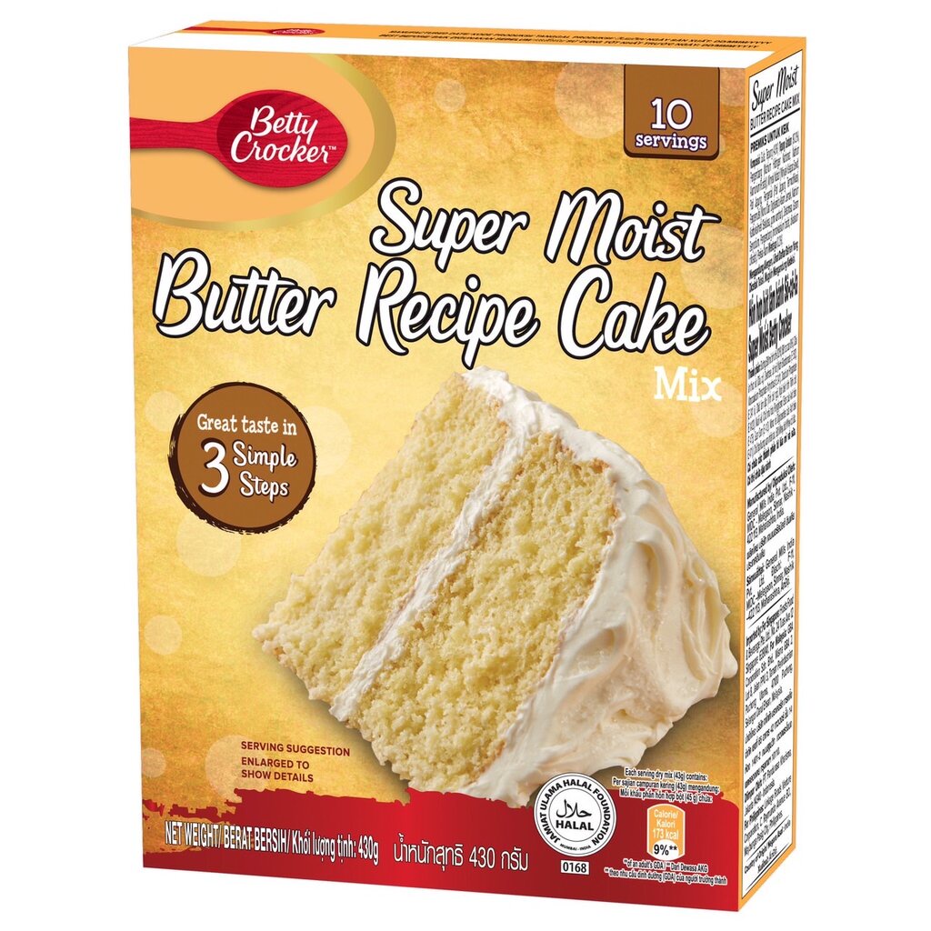 Betty Crocker Super Moist Butter Recipe Cake Mix Flour 430 g. (017880