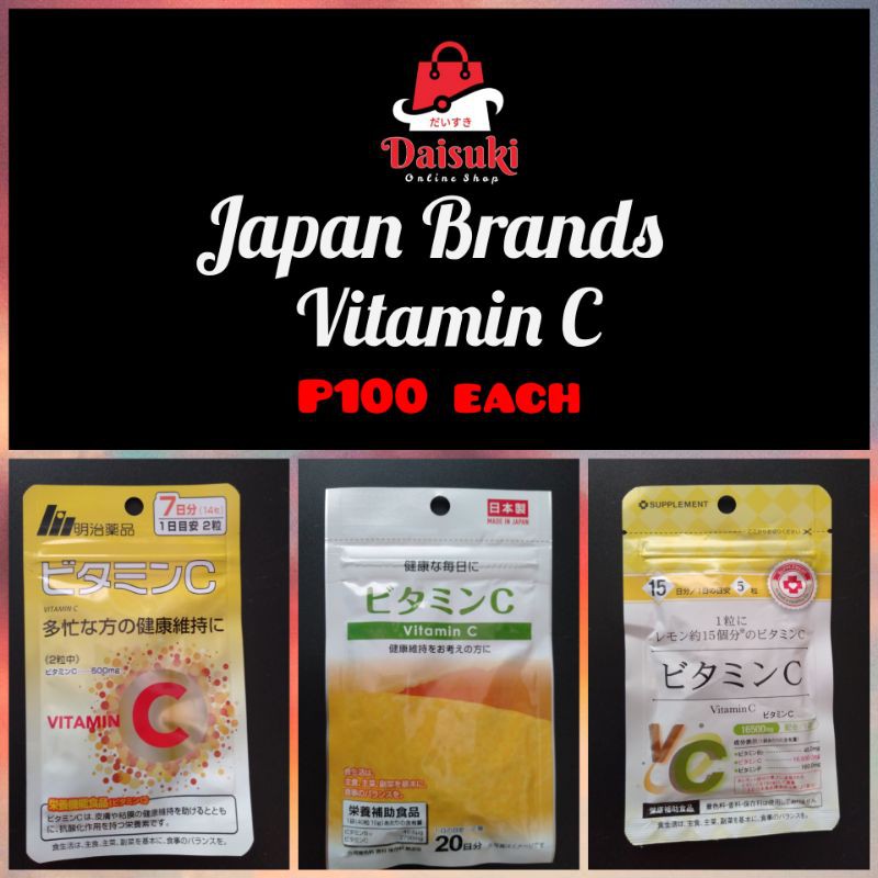 Japan Vitamin C (Daiso, Meiji Yakuhin & CanDo) Shopee Philippines