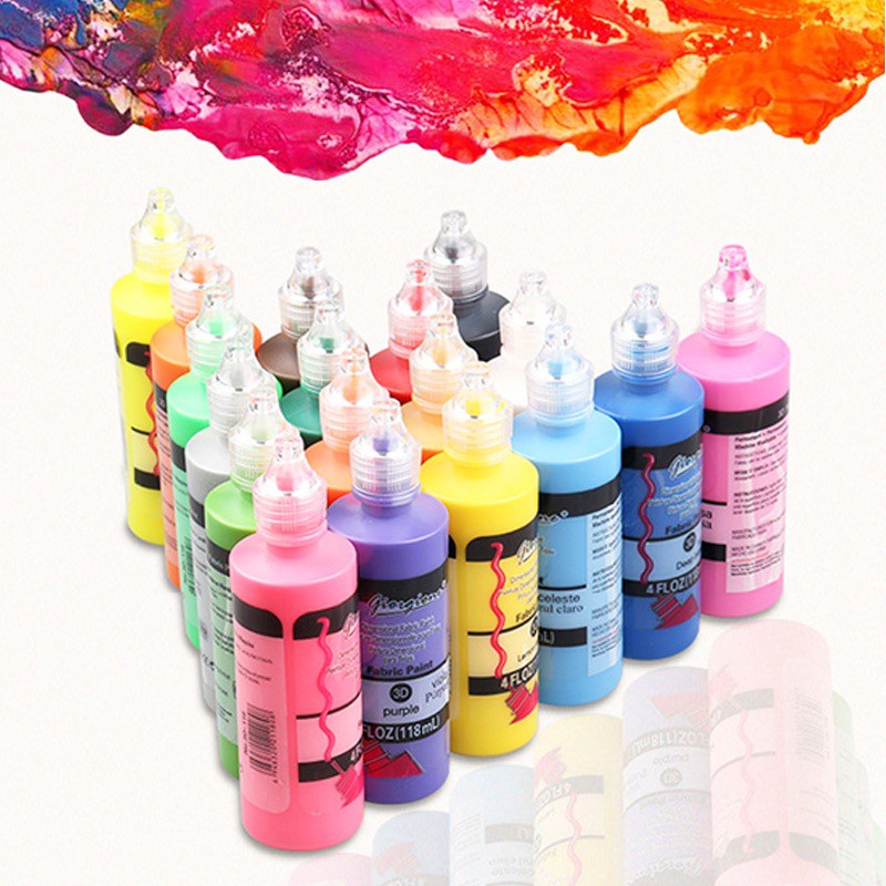 Fabric paint 3d stereo manual diy handpainted painting acrylic